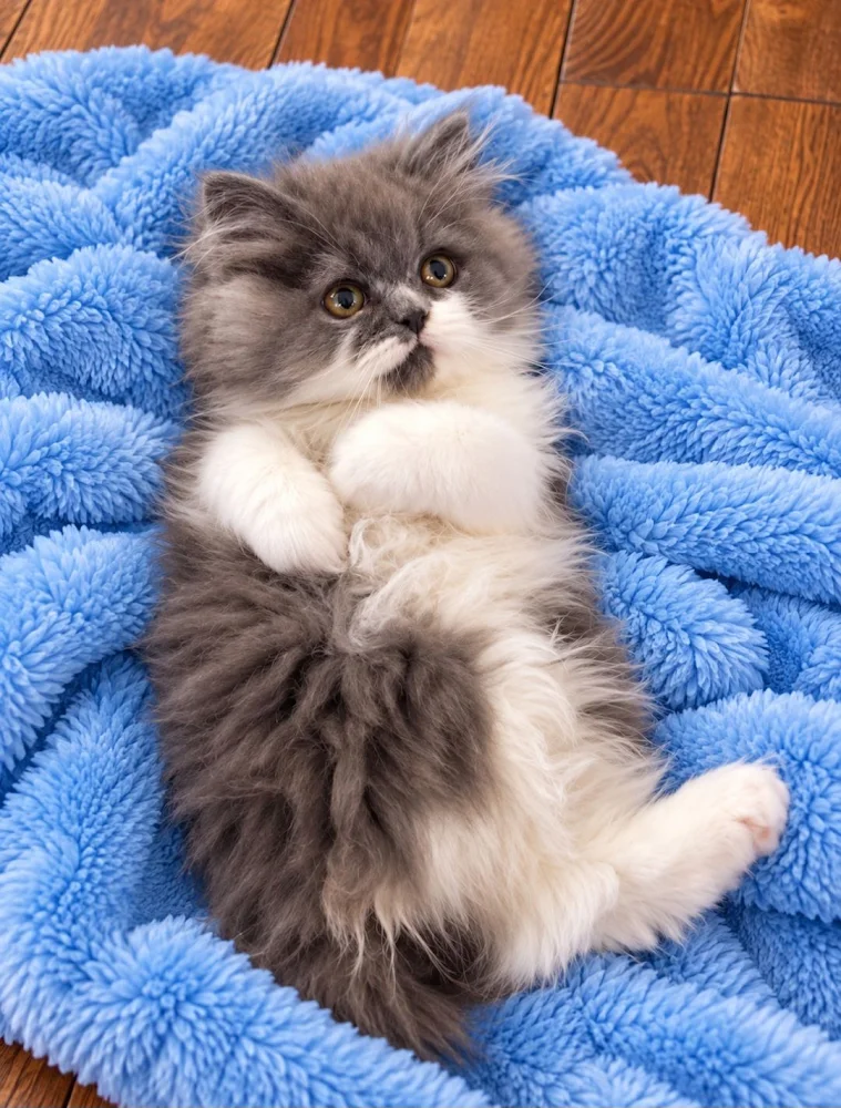 Blue & White Bicolor Male Persian kitten