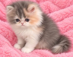 Dilute Calico Female Persian Kitten