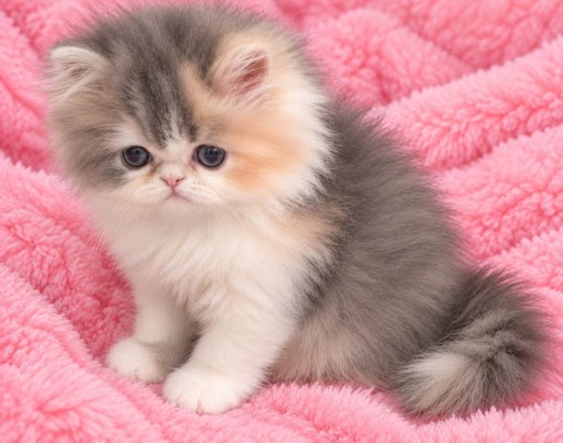 Dilute Calico Female Persian Kitten