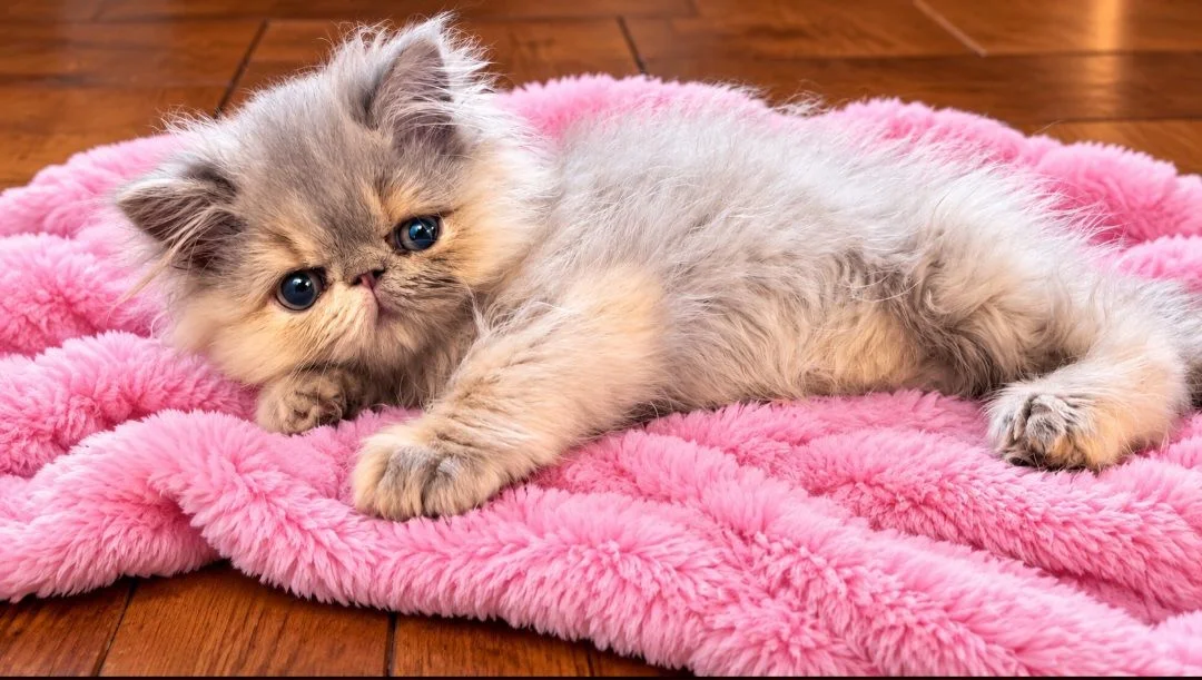 Blue golden female Persian Kitten